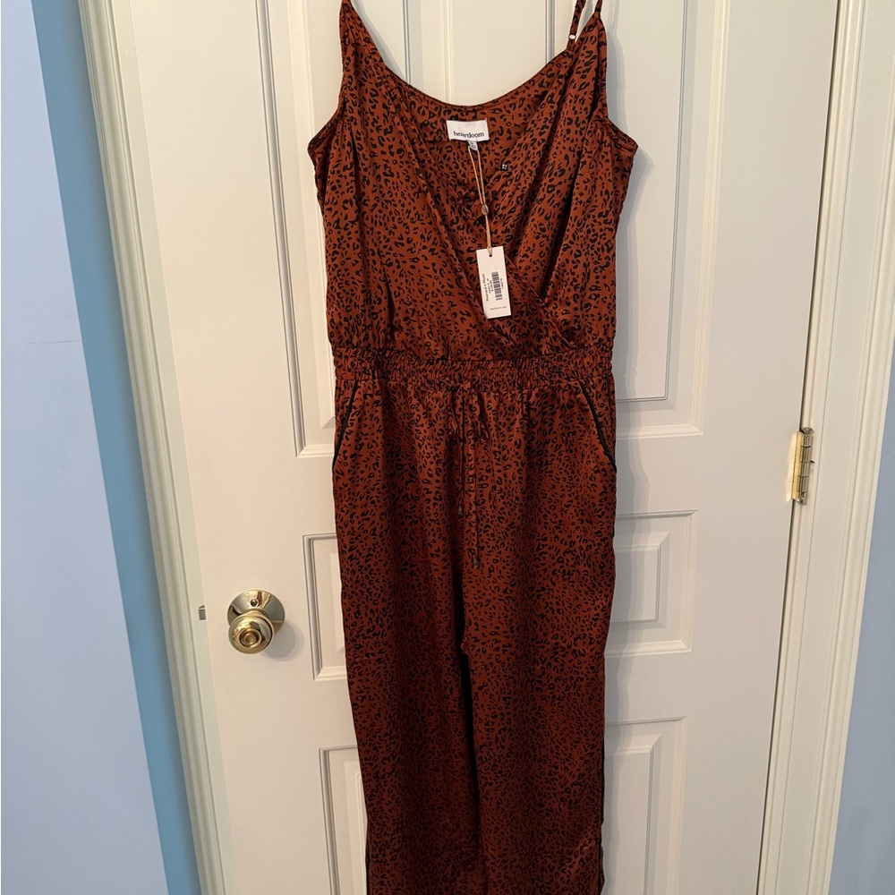 Heartloom Spotted Jumpsuit in Brown